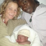 Lisa, Michel and their newborn son Tadiwa