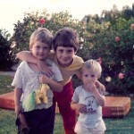 My three sons playing in the garden 21 yrs ago