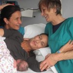 Anna after Annushka's 'natural' birth in hospital