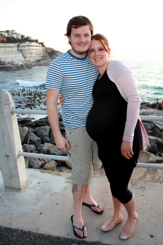 Mieke and her husband Cornell at 38 weeks