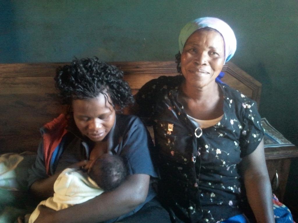 Thokozile, Tapsile and the newborn granddaughter
