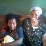 Tapsile with her daughter Thokozile and new granddaughter.