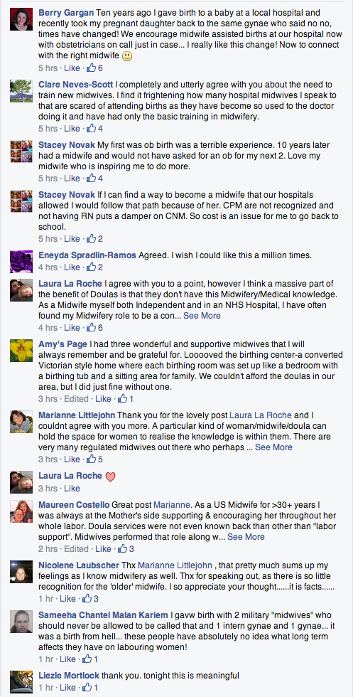 Is Midwifery Dying Comments Left on Facebook