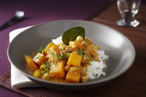 Fragrant R with Pumpkin and Chickpea Curryice 